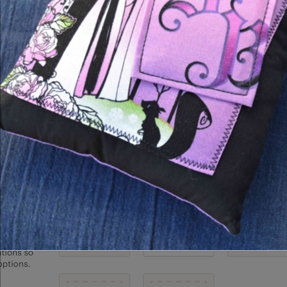 Handmade Sleeping Beauty Aurora tooth fairy pillow purple woodland girls - Picture 3 of 5